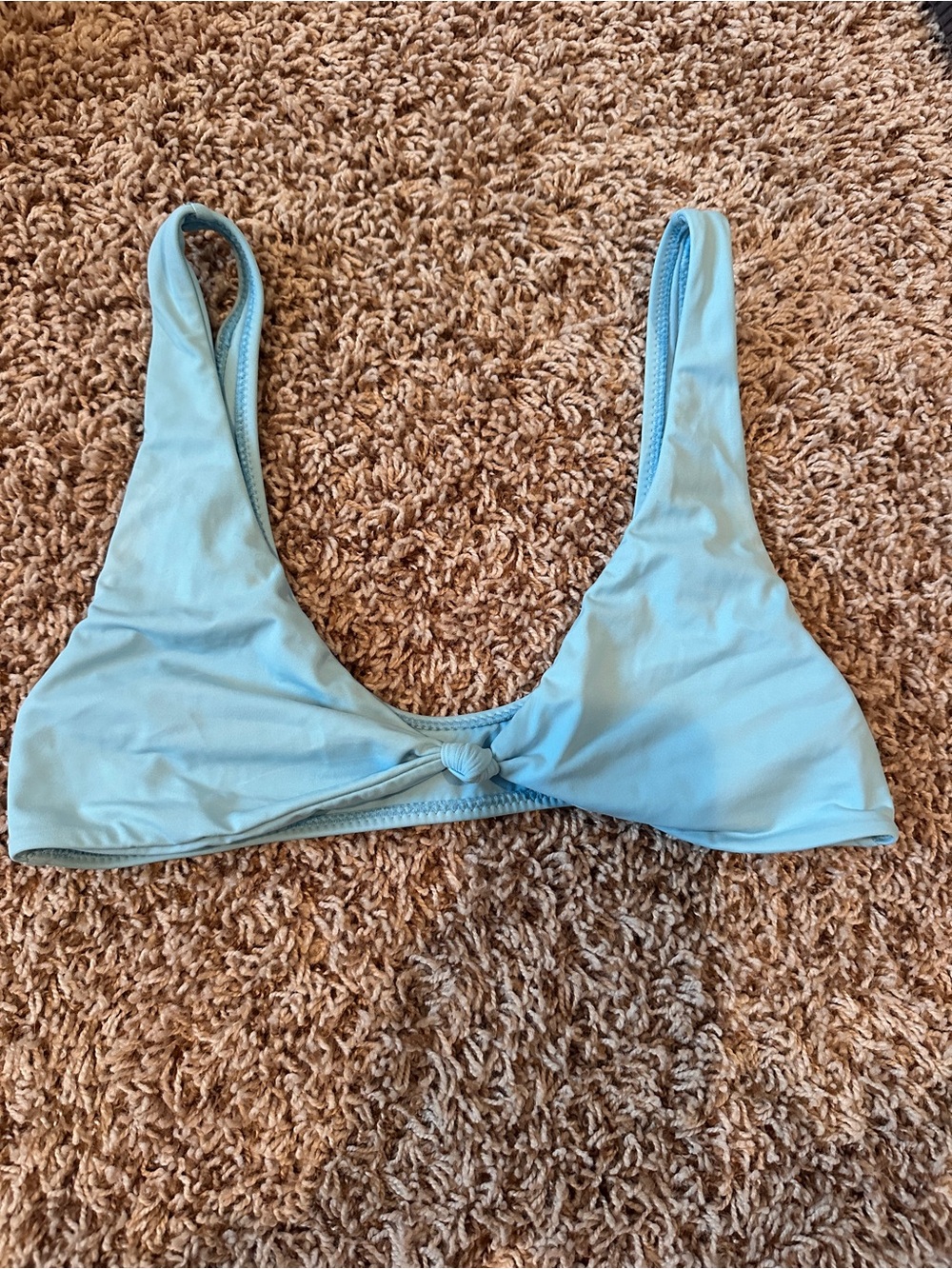 PacSun Light Blue Knot Front Bikini Top